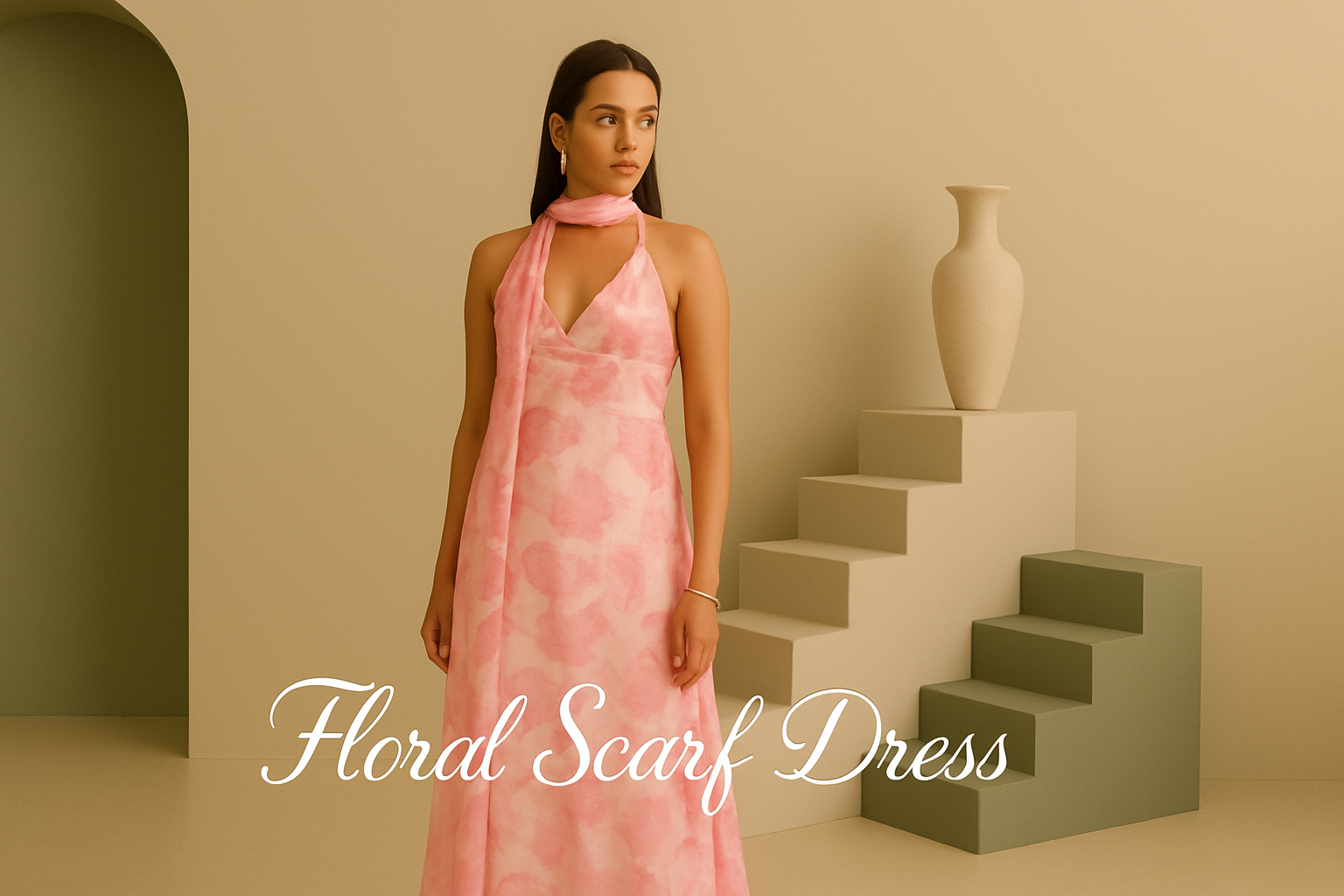 Floral Scarf Dress – A Bold and Flirty Look for the Girl Who Loves to Stand Out