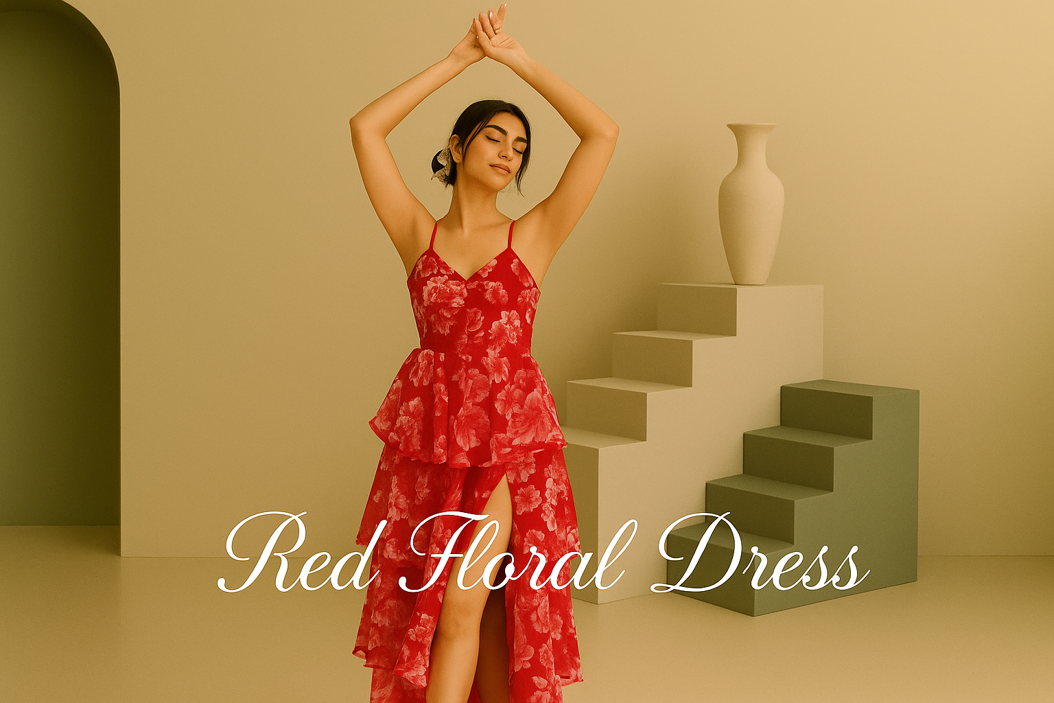 Red Floral Dress – Attractive, Breezy, and Made to Mesmerise