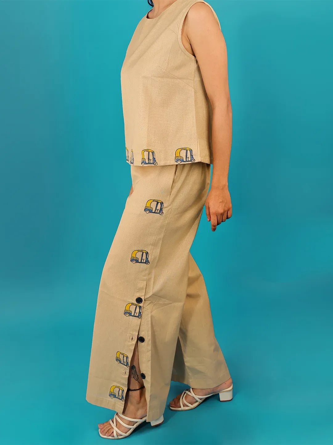 Beige Auto Chic Co-Ords