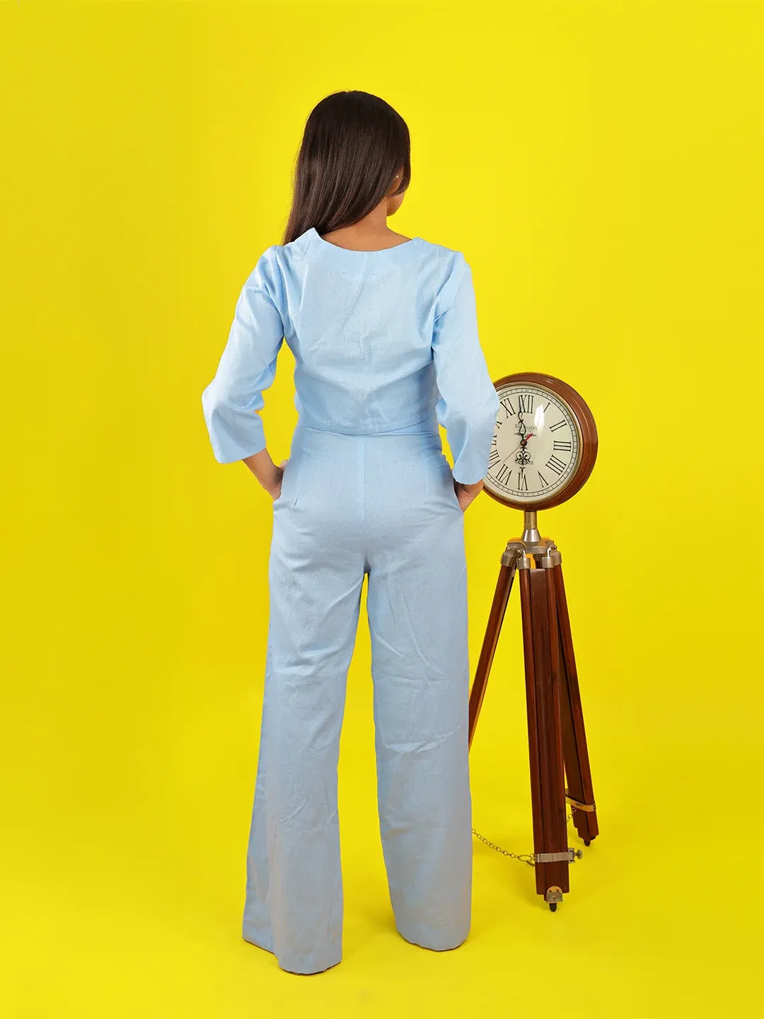 Blue Timeless Ticking Co-Ords Set