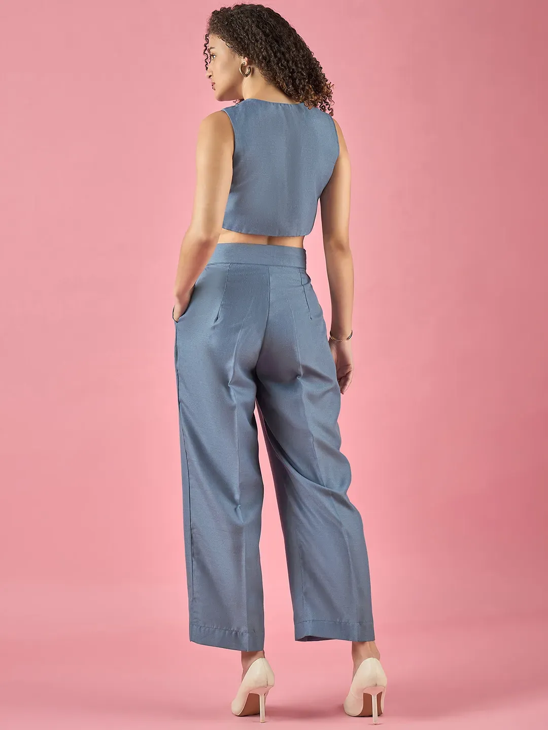 Bossy Blue Waistcoat With Pants