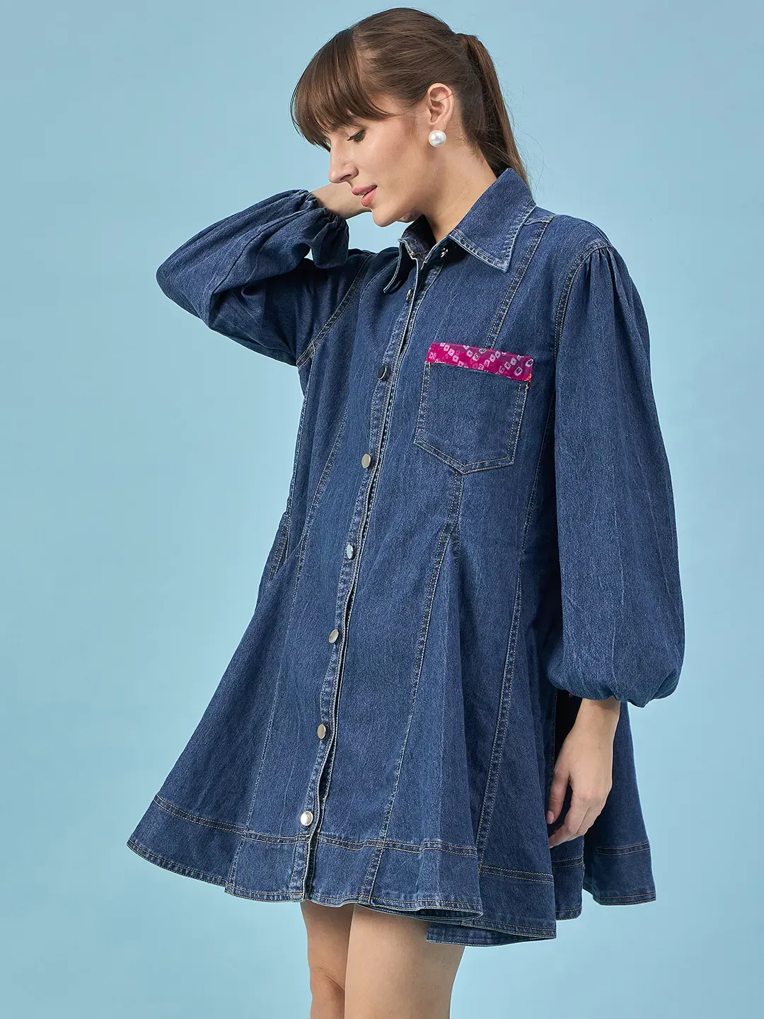 Dark Blue Denim Dalliance Dress