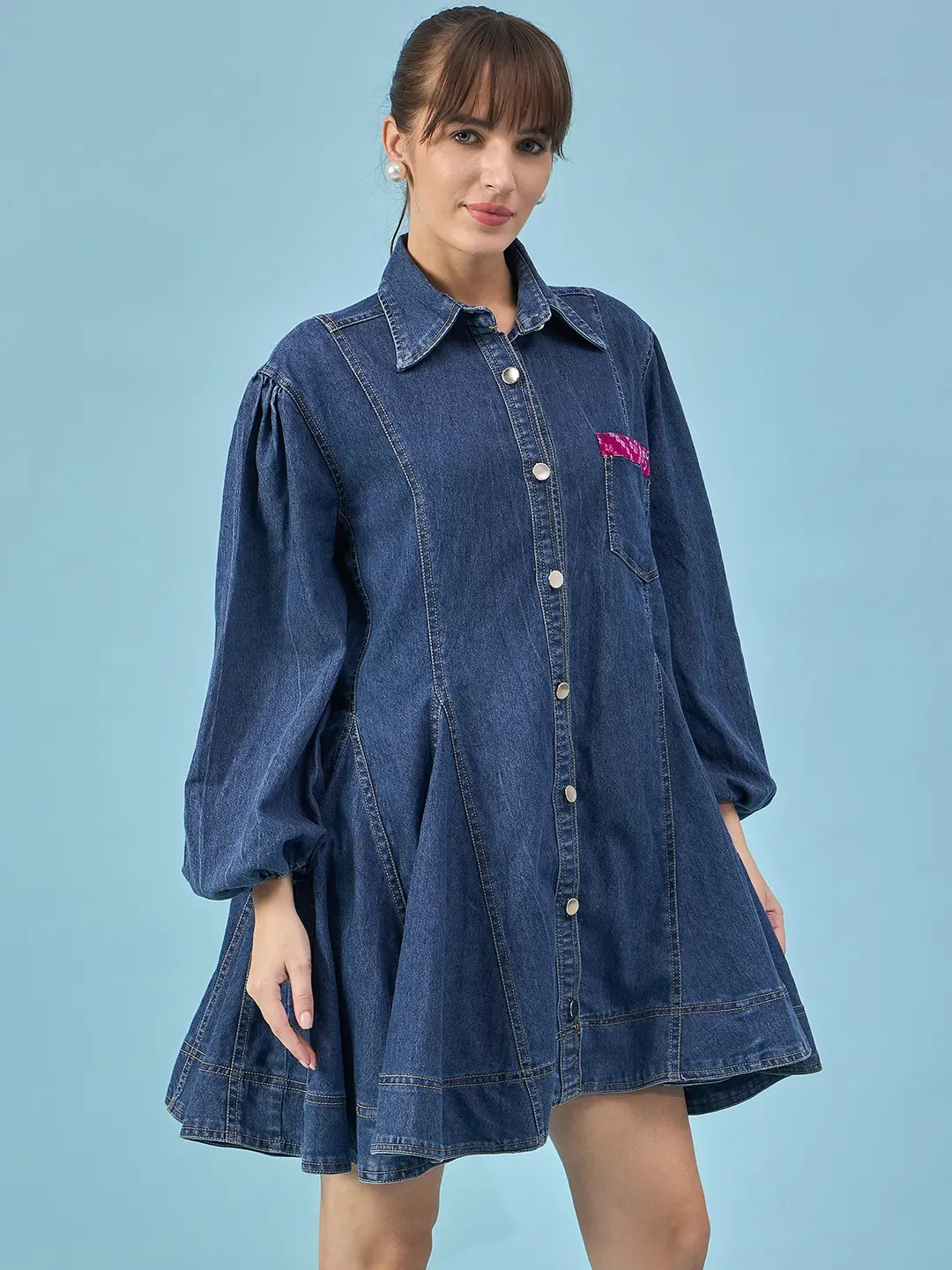 Dark Blue Denim Dalliance Dress