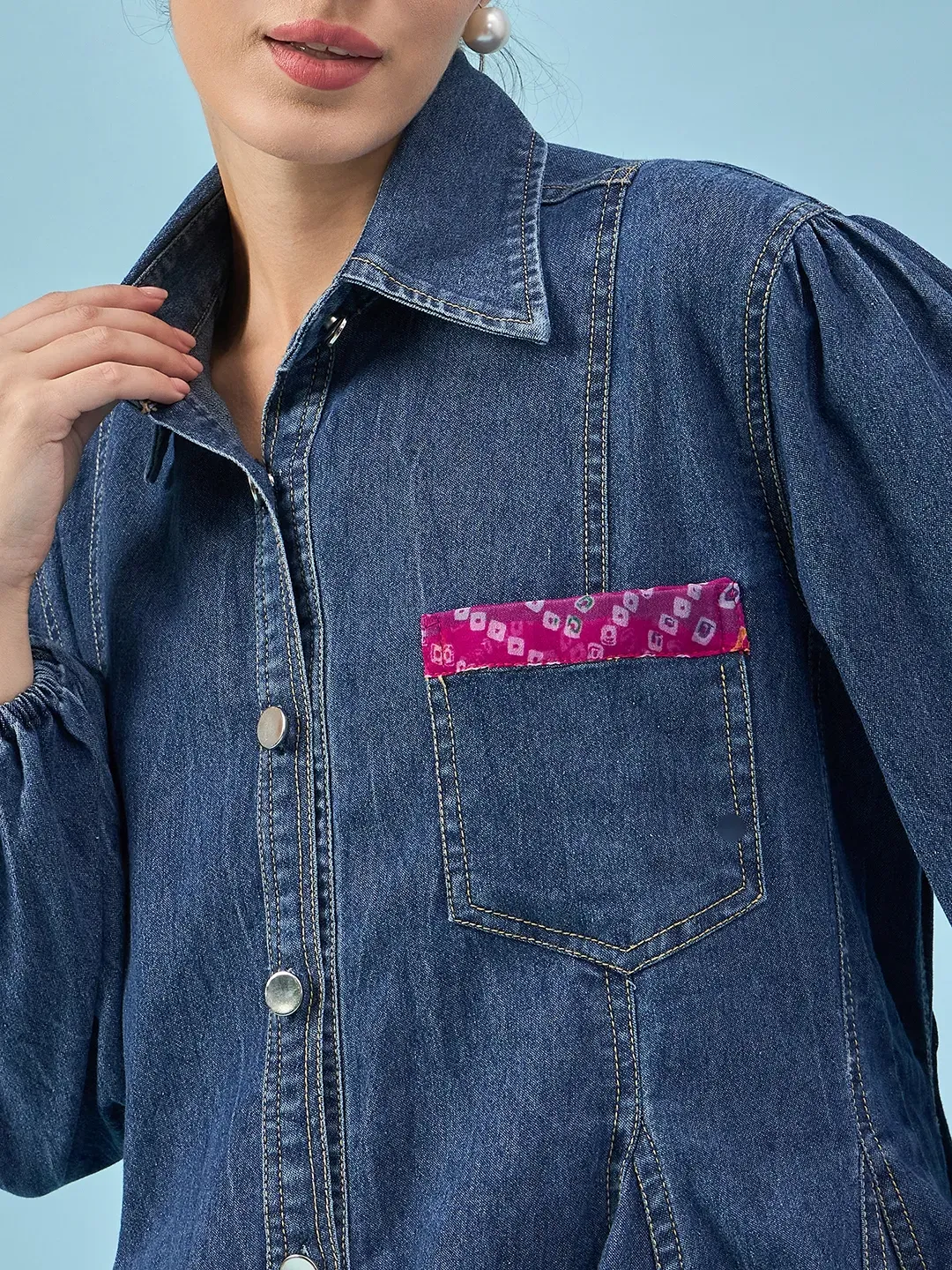 Dark Blue Denim Dalliance Dress