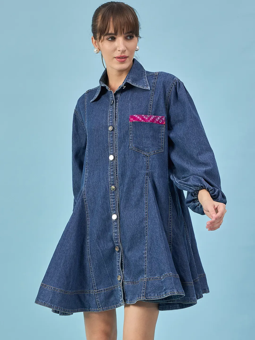 Dark Blue Denim Dalliance Dress