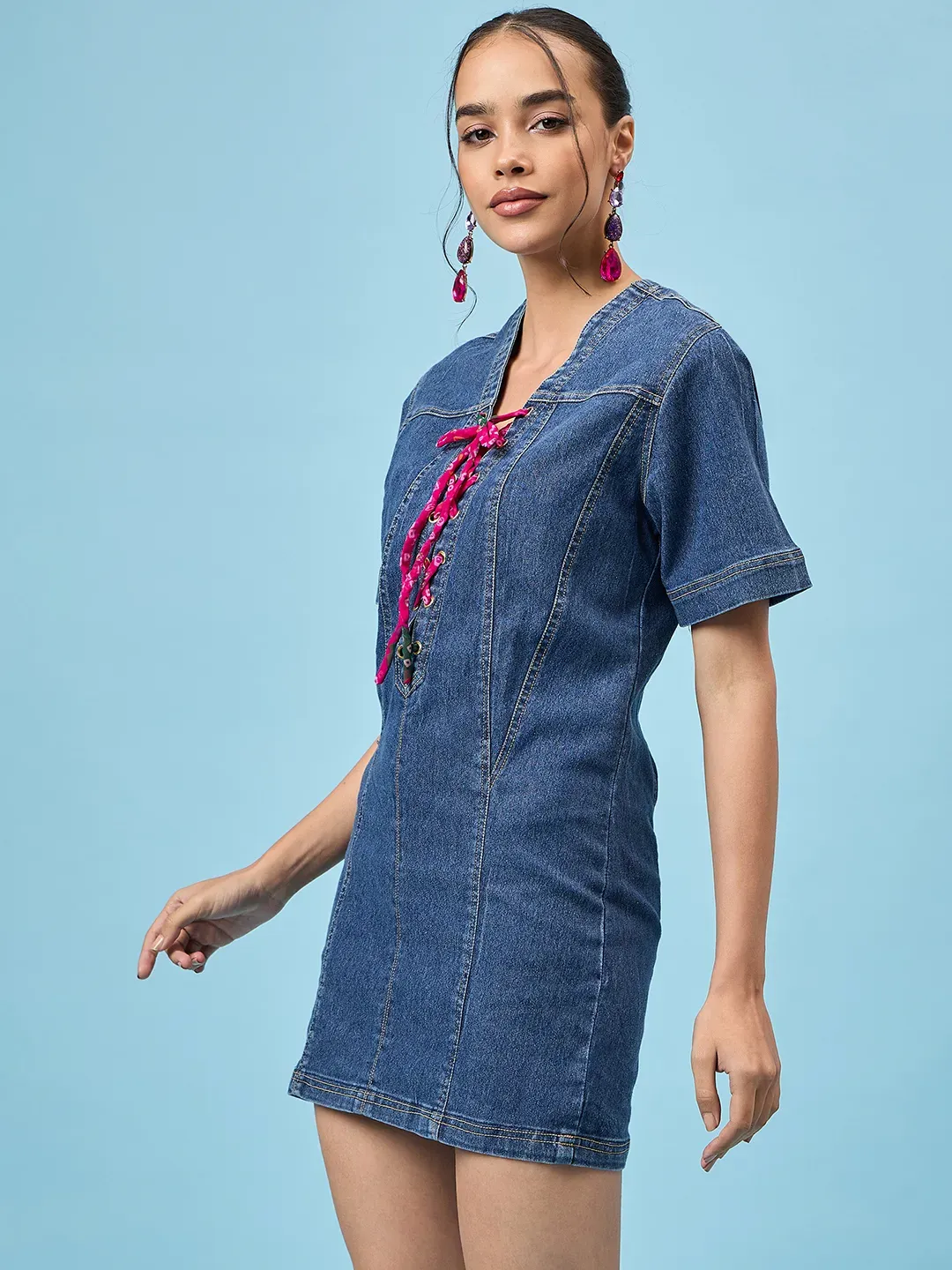 Deep Dive Dark Blue Denim Dress
