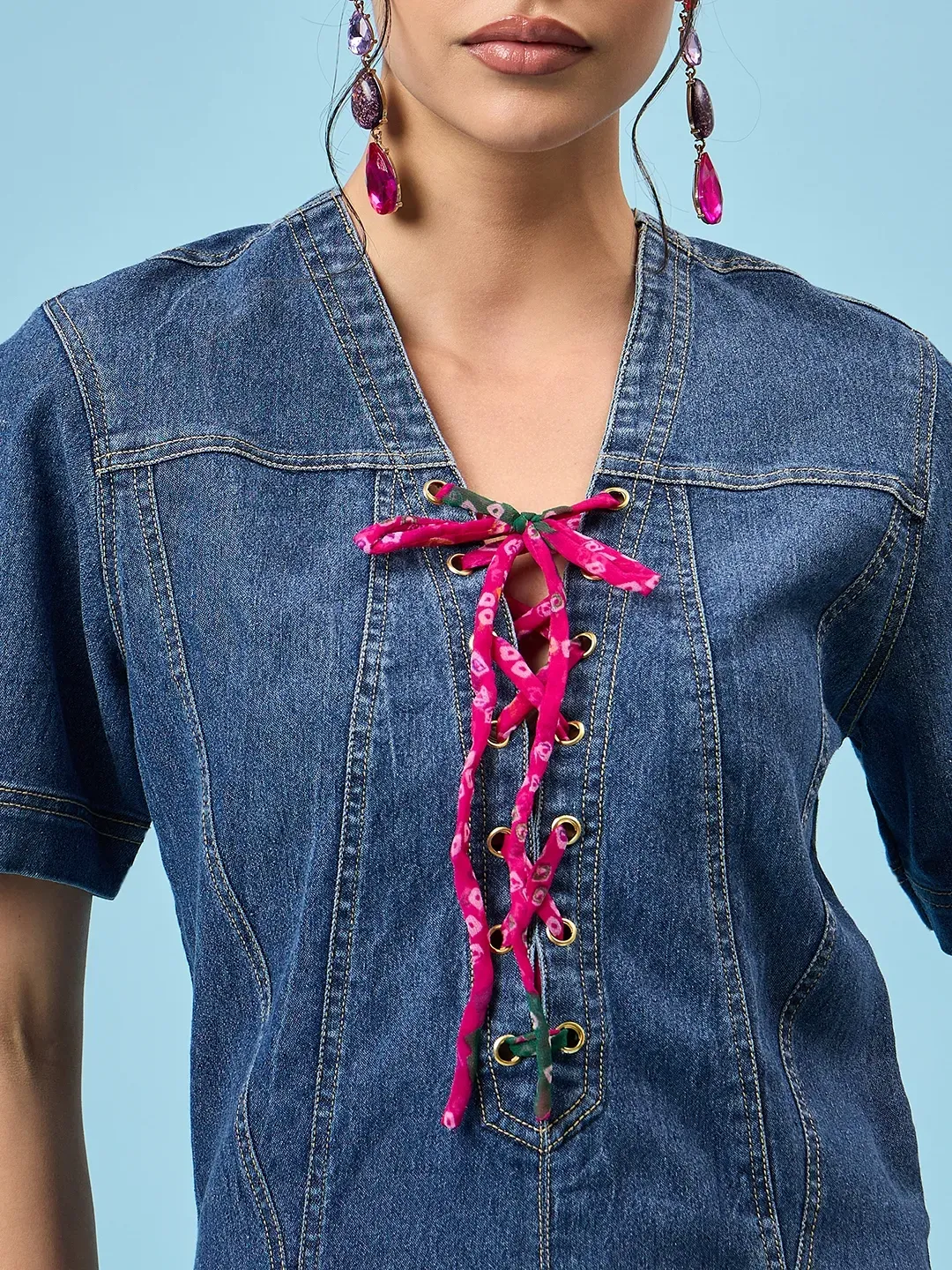 Deep Dive Dark Blue Denim Dress