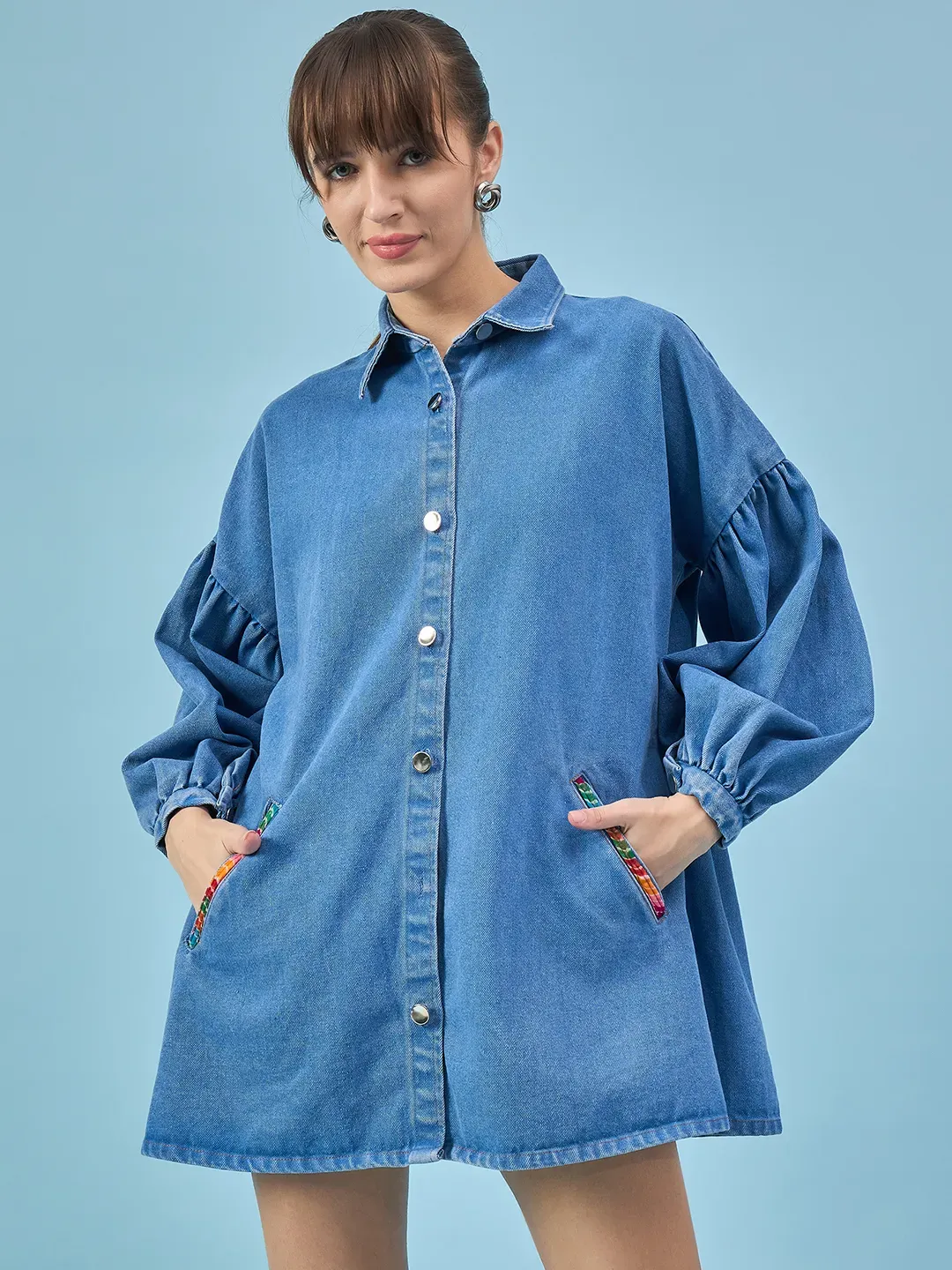 Fun & Flare Beau Blue Denim Dress