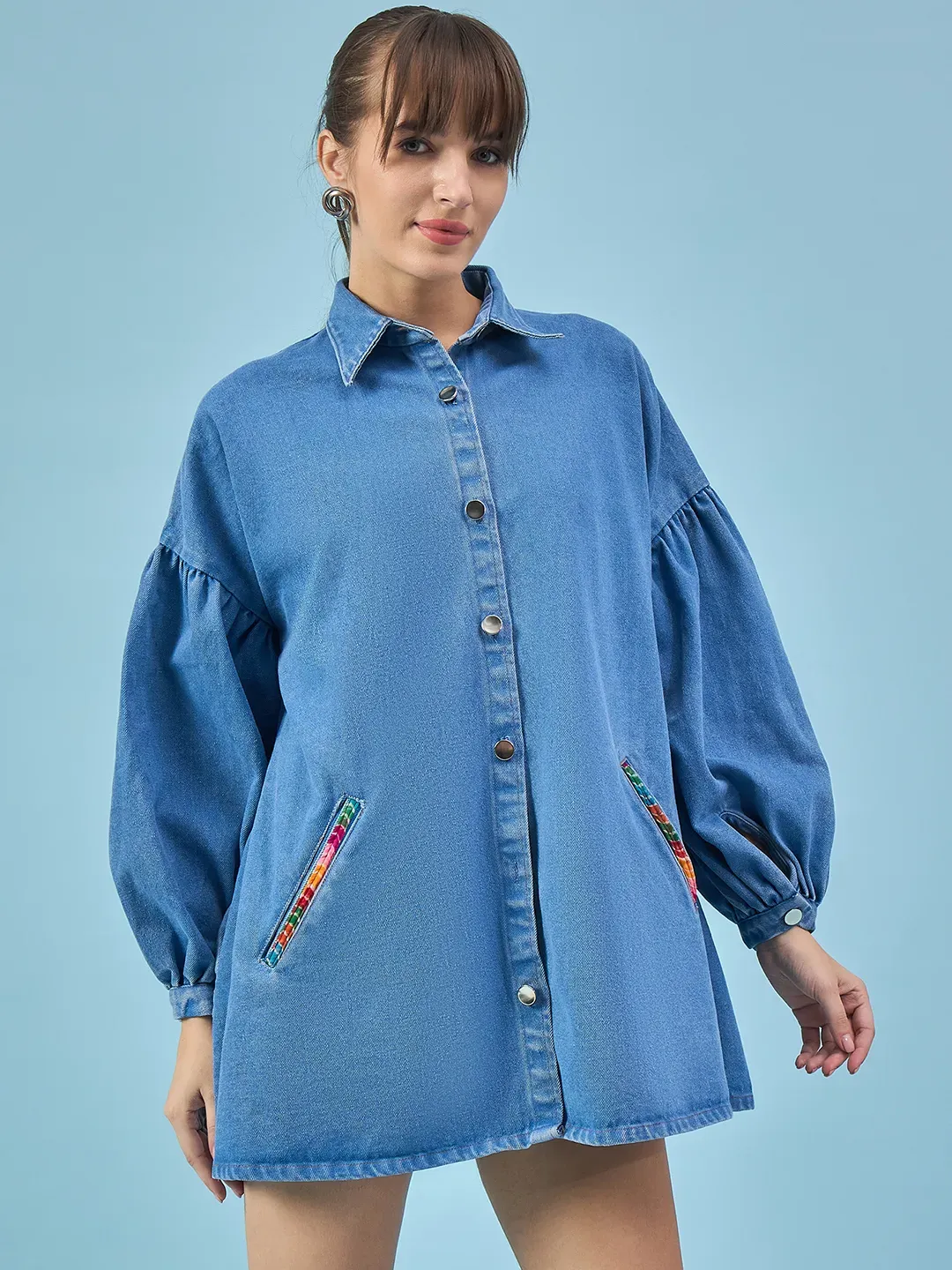 Fun & Flare Beau Blue Denim Dress