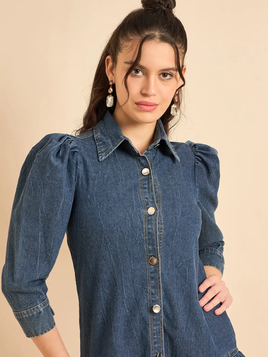 Heartfelt Indigo Denim Shirt Dress