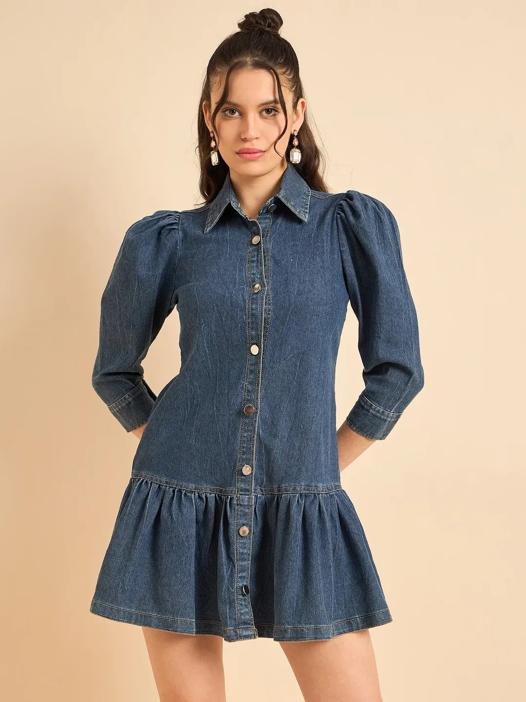 Heartfelt Indigo Denim Shirt Dress