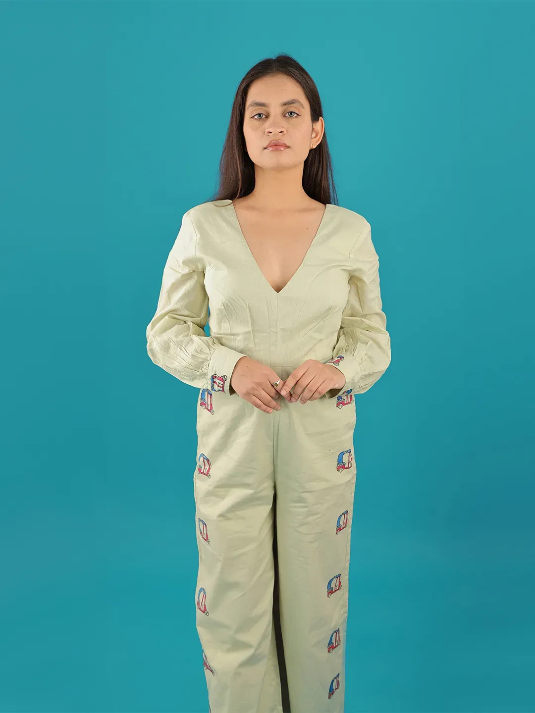 Pastel Green Drive-In Jumpsuit