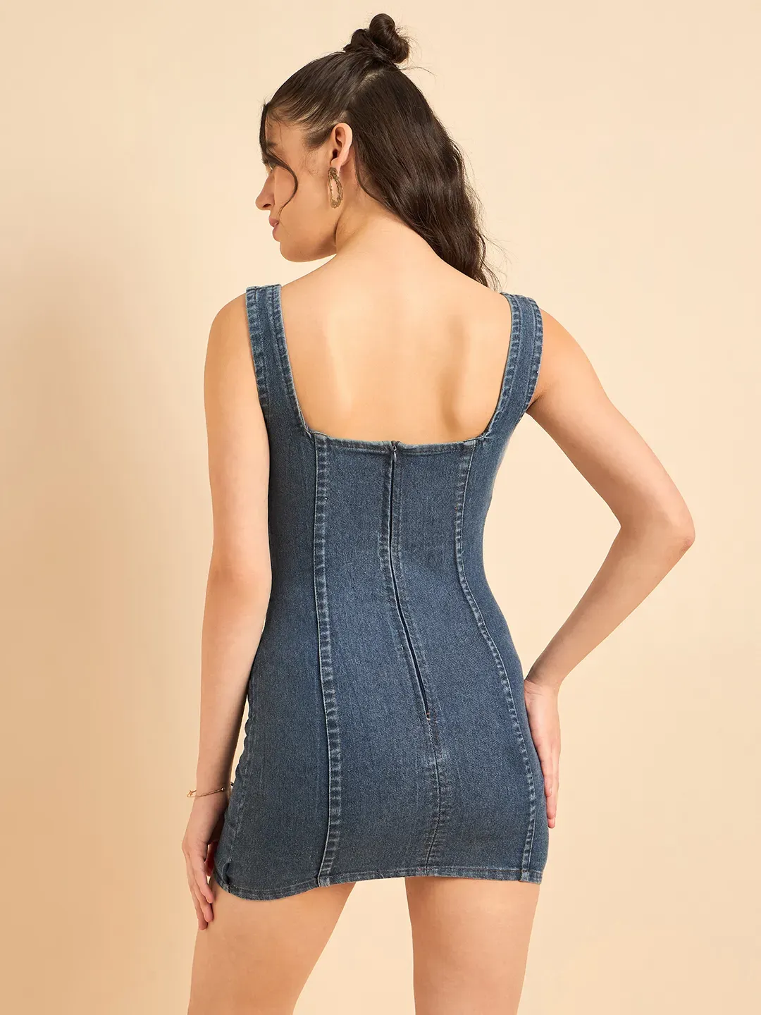 Twilight Trench Panelled Denim Dress