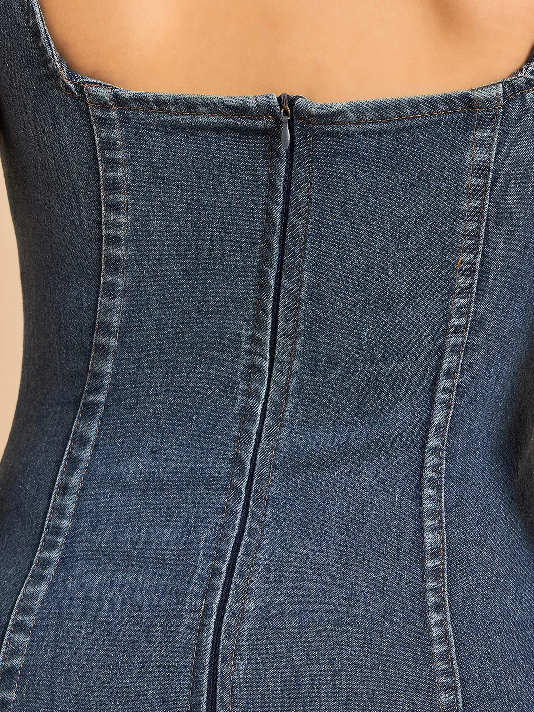 Twilight Trench Panelled Denim Dress