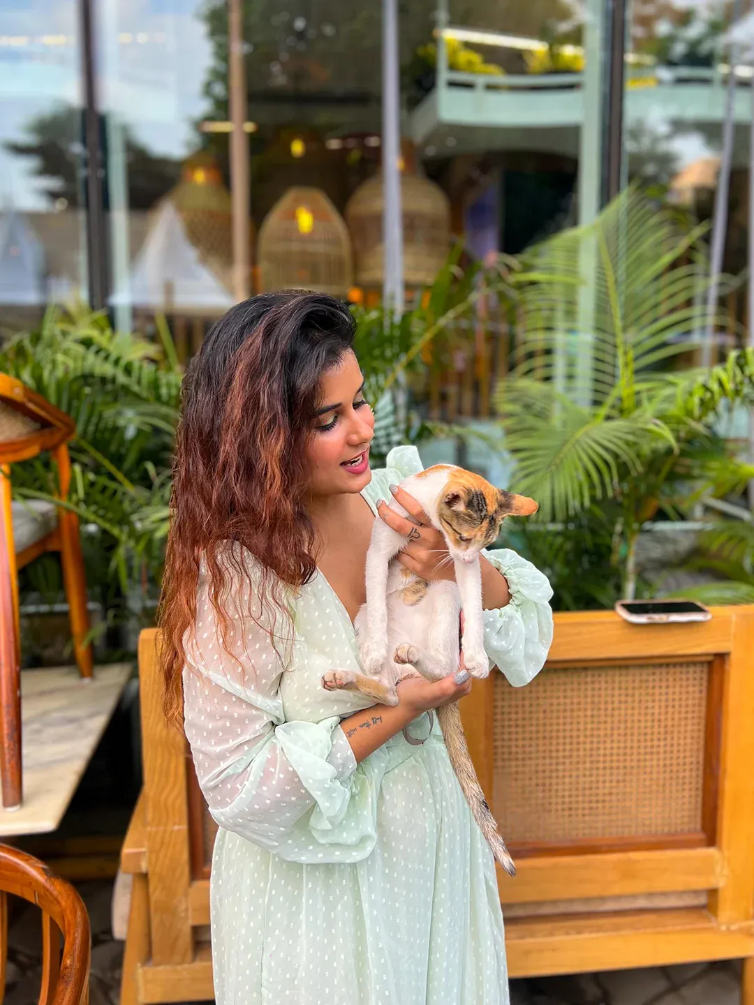 Tea Green Tiered Beach Dress