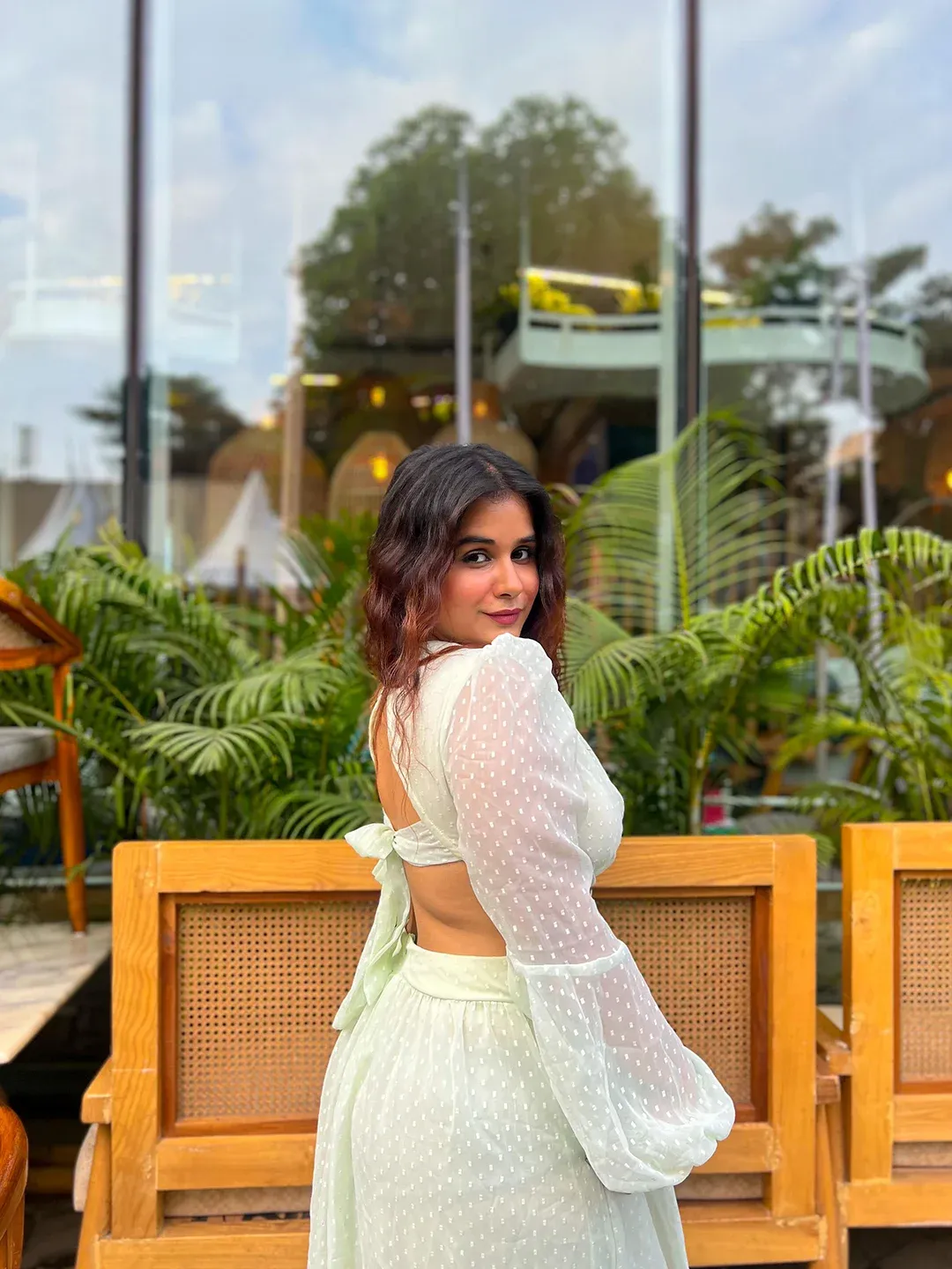 Tea Green Tiered Beach Dress