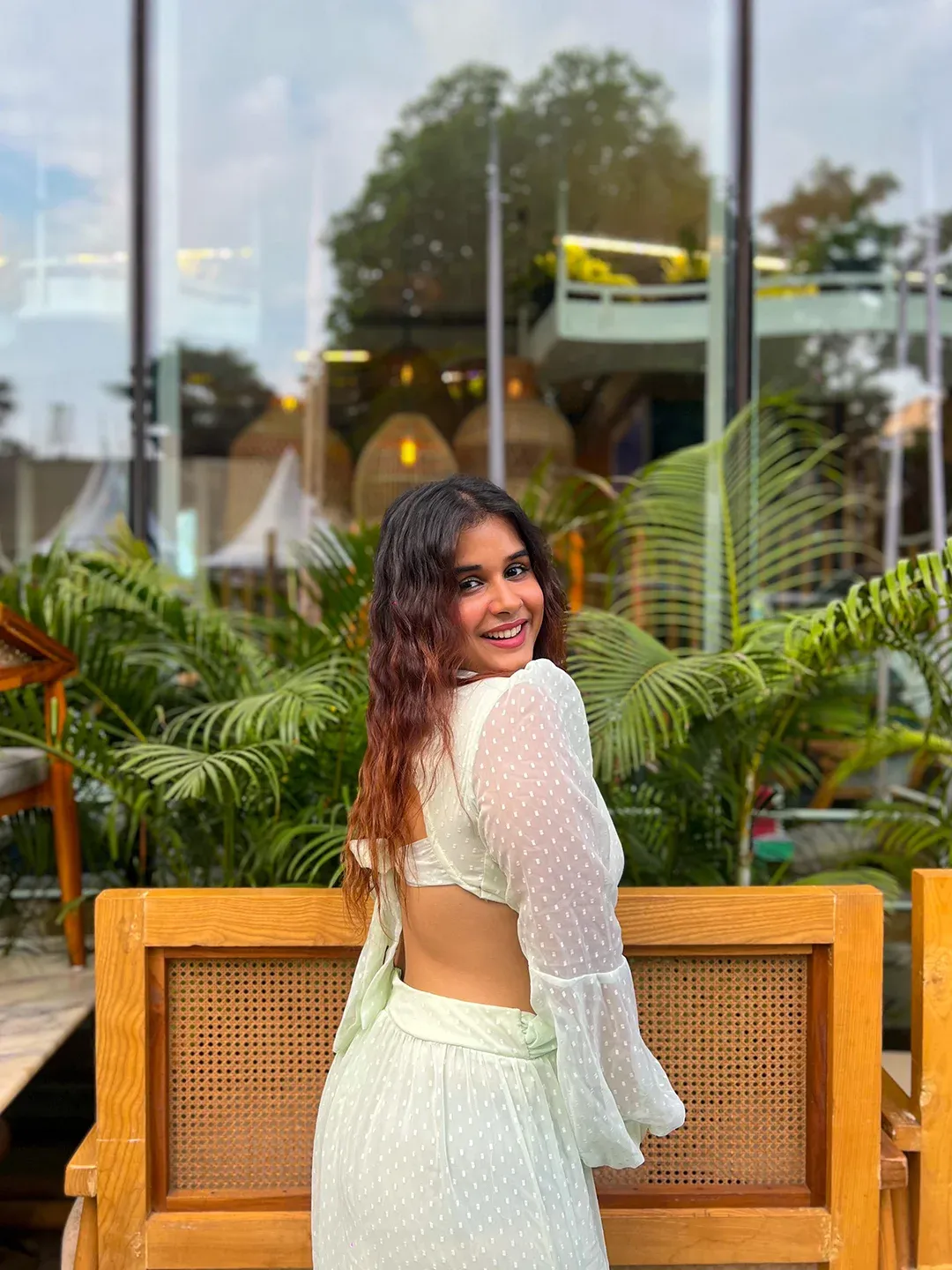 Tea Green Tiered Beach Dress