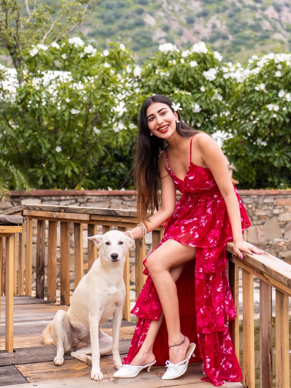 Red Floral Dress