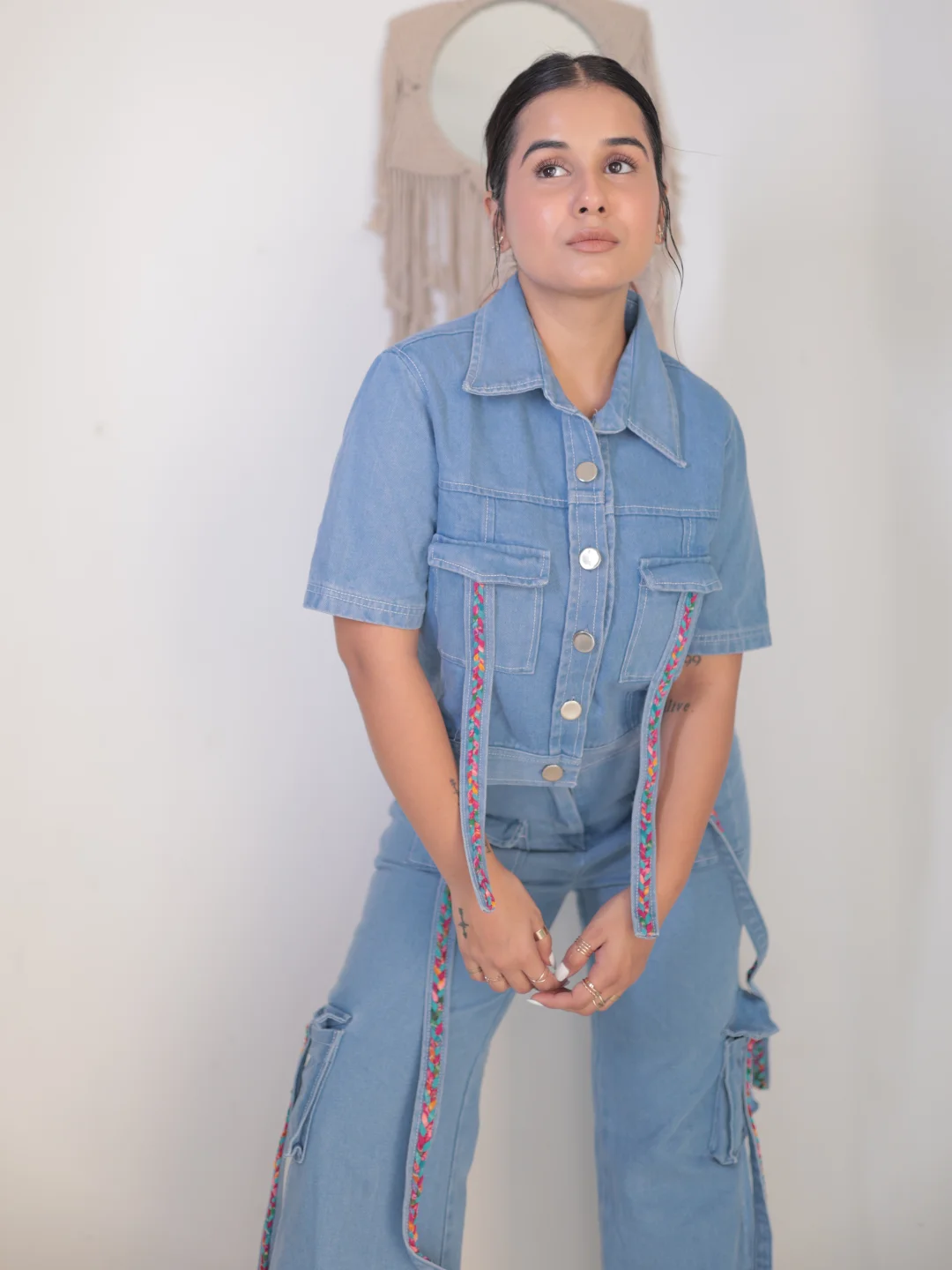 Blue Denim Two-Piece Co-Ord Set