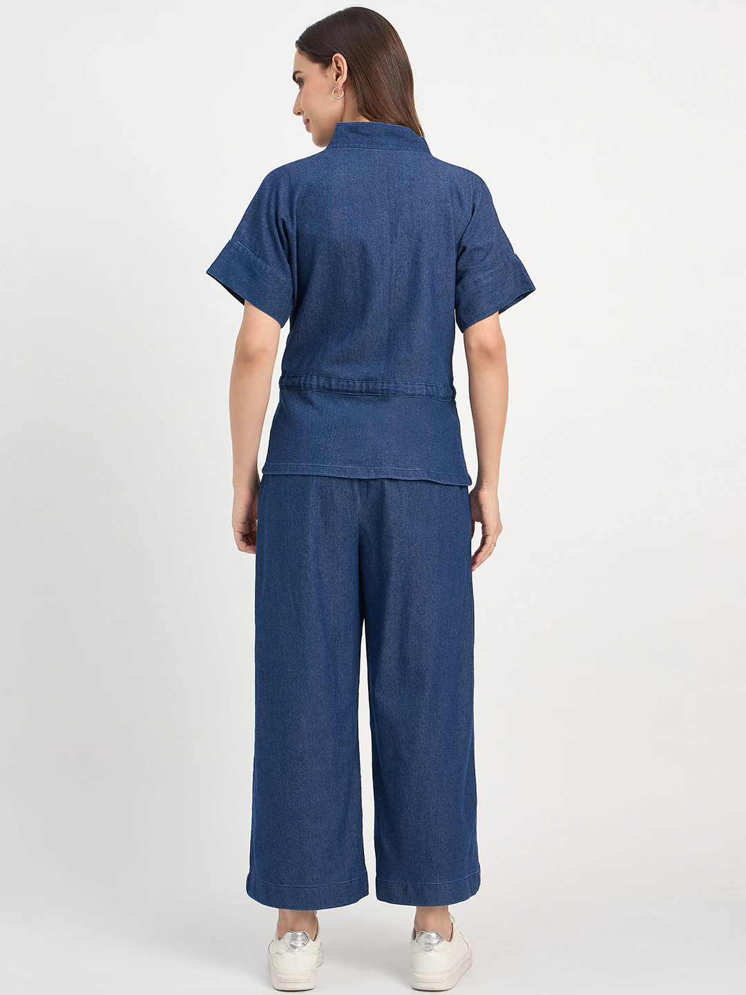 Dark Blue Denim Chain Co ord set