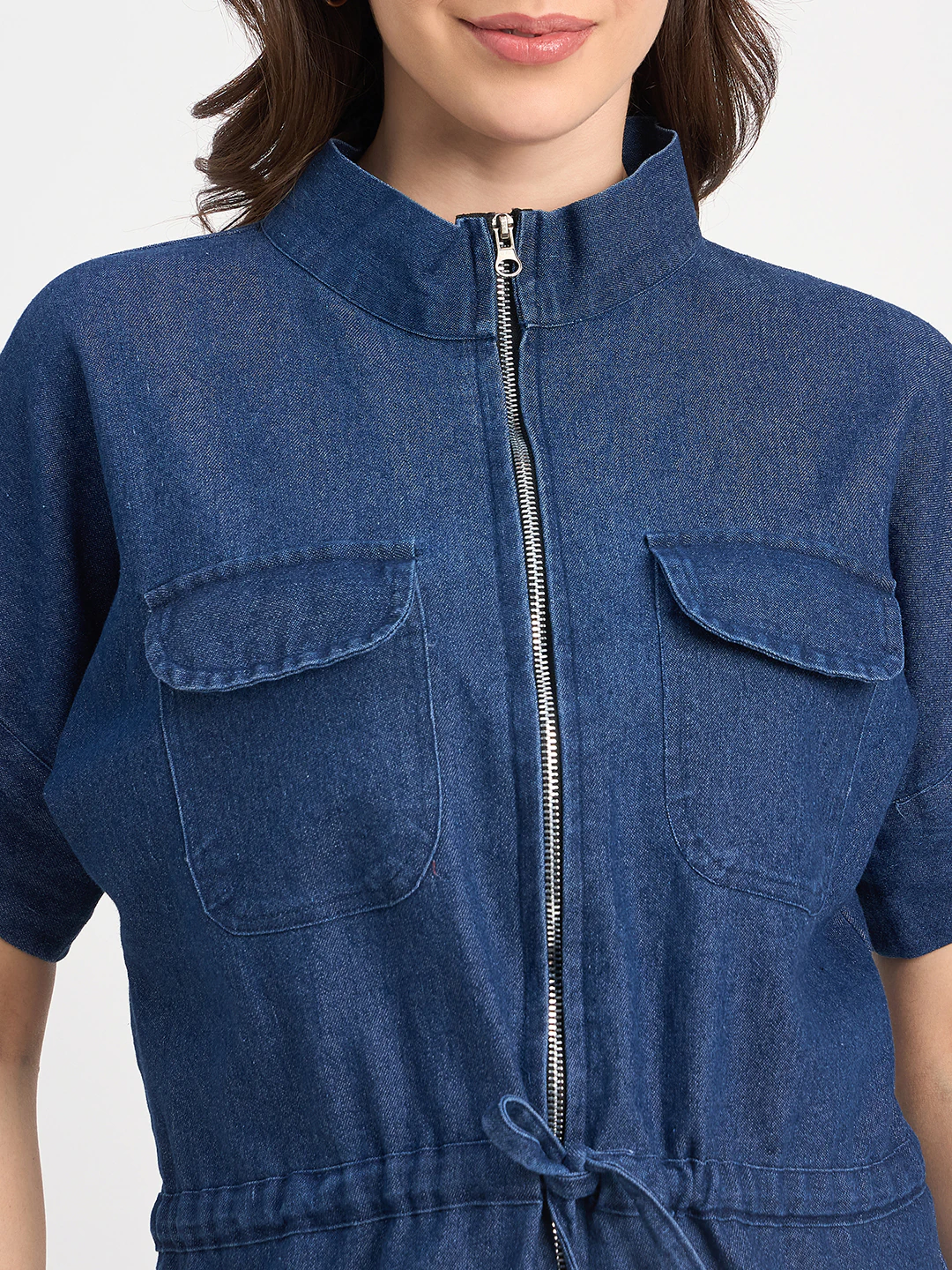 Dark Blue Denim Chain Co ord set