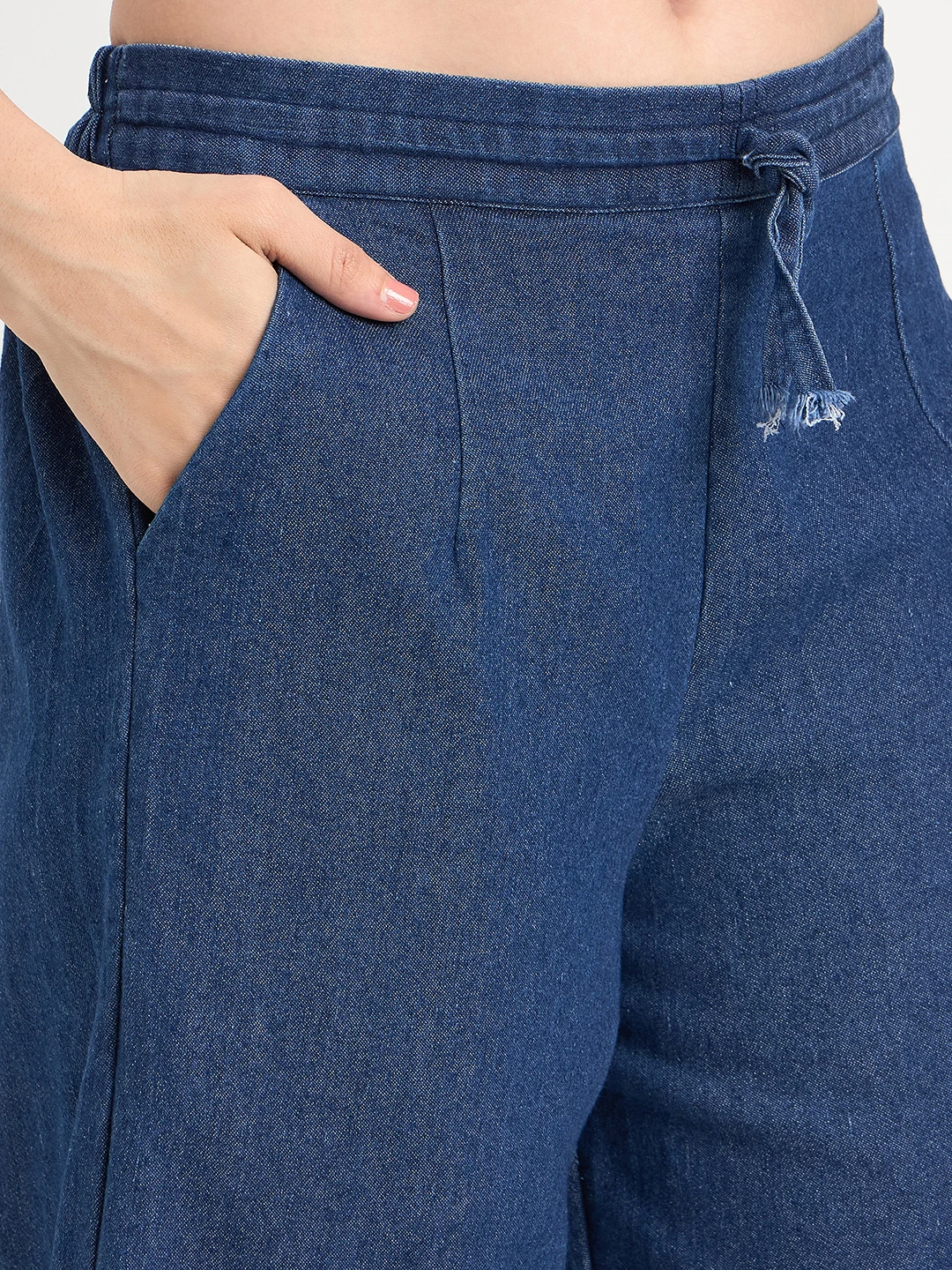 Dark Blue Denim Chain Co ord set