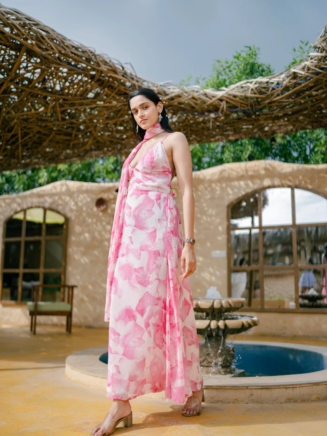 Floral Scarf Dress