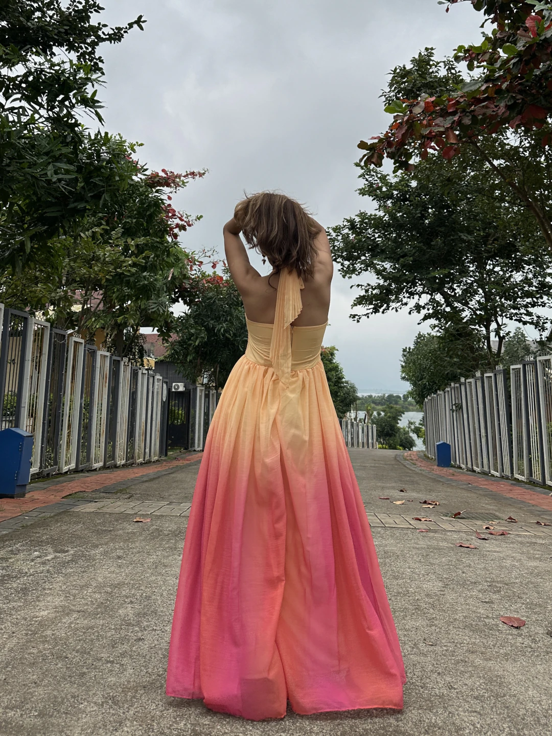 Gathered Tulle Dress