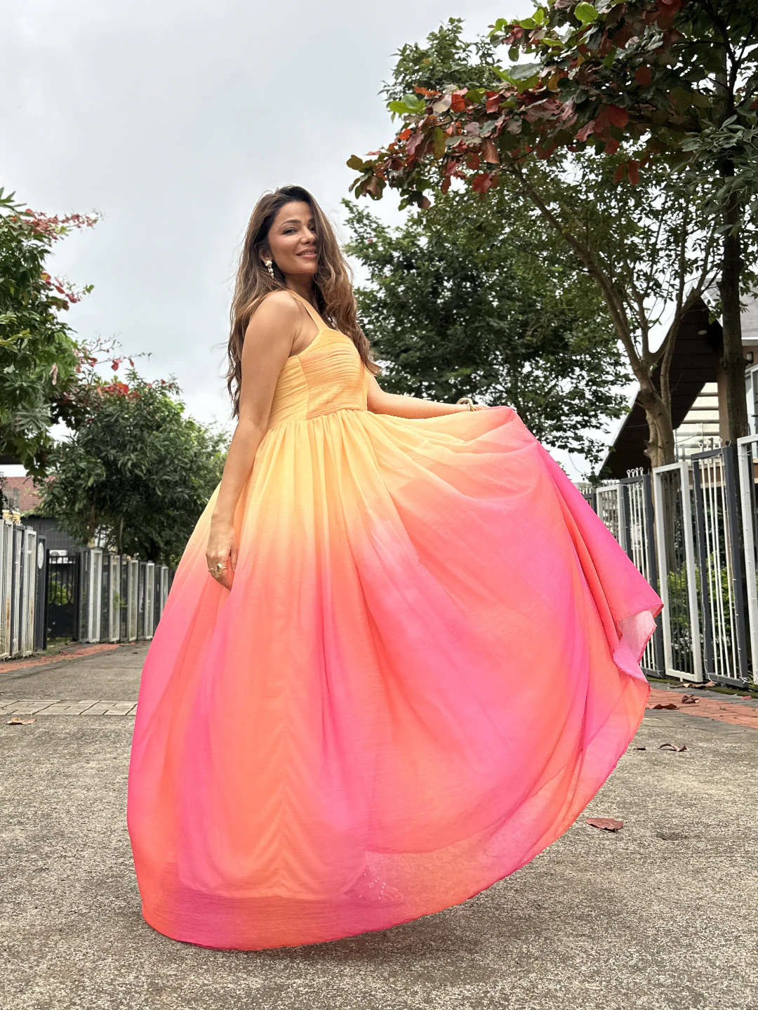 Gathered Tulle Dress