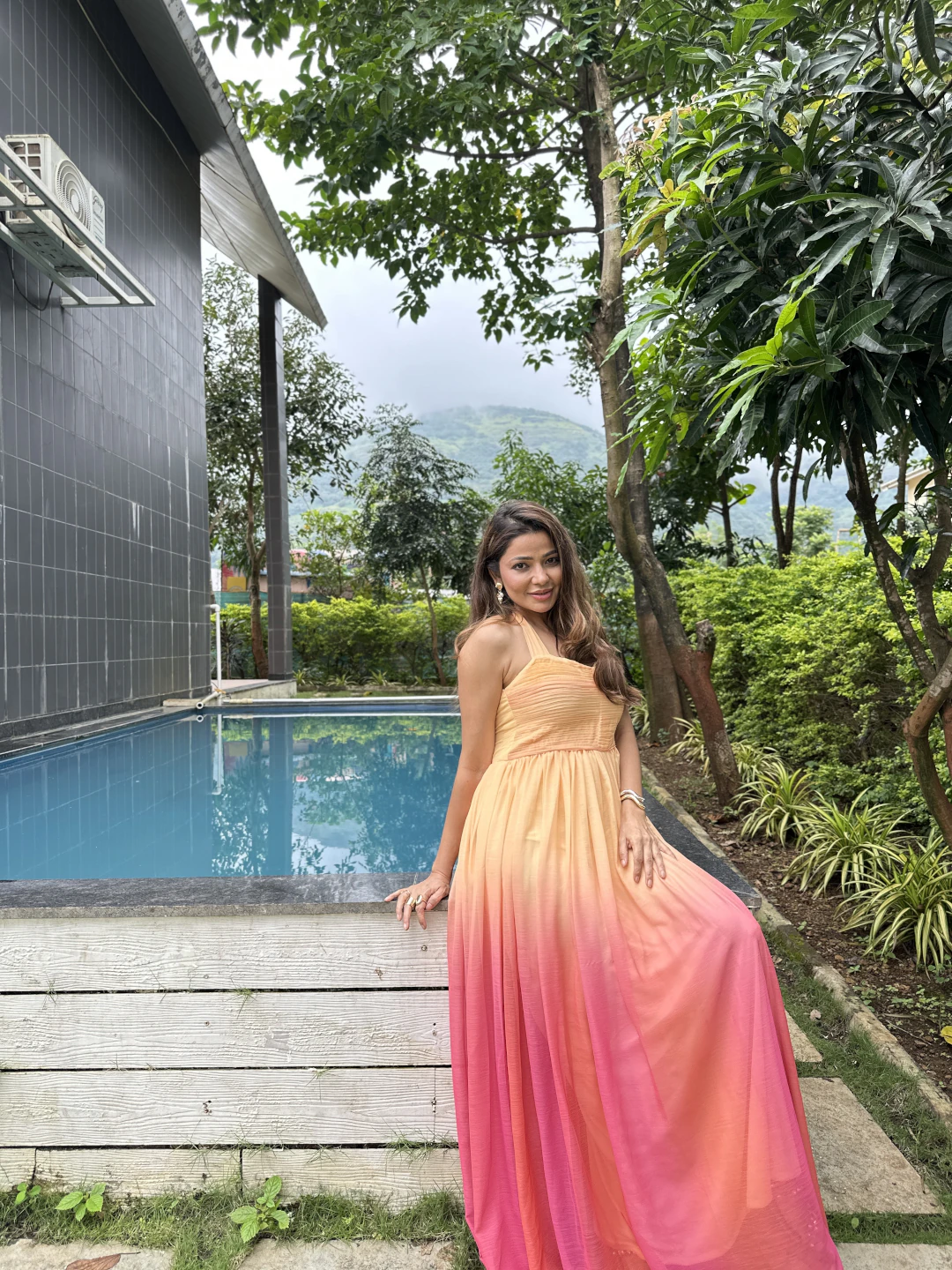 Gathered Tulle Dress