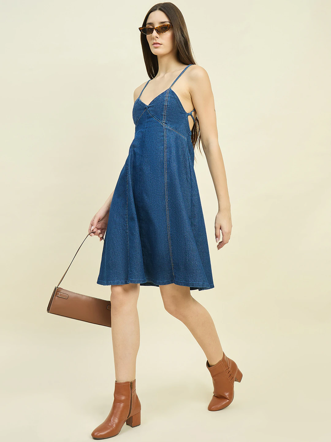 Blue Midi Denim Dress