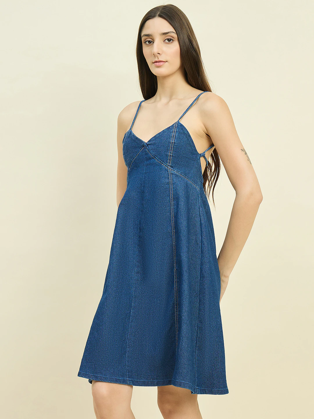 Blue Midi Denim Dress