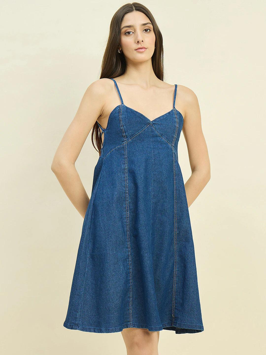 Blue Midi Denim Dress