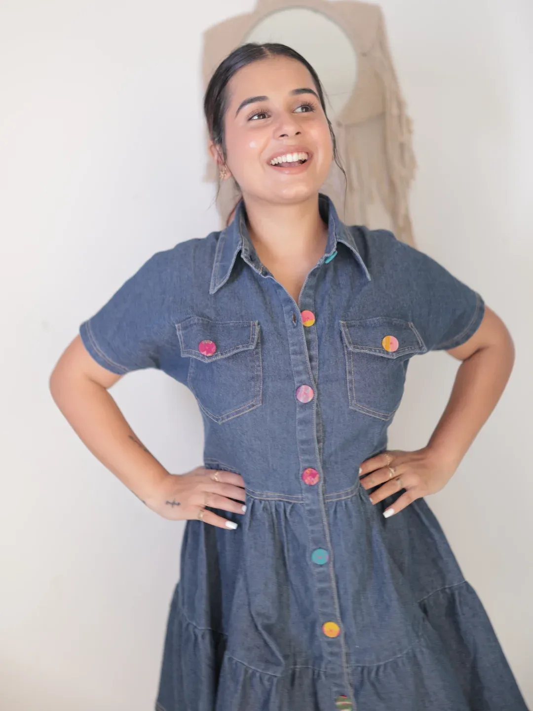 Midnight Layers Denim Blue Dress