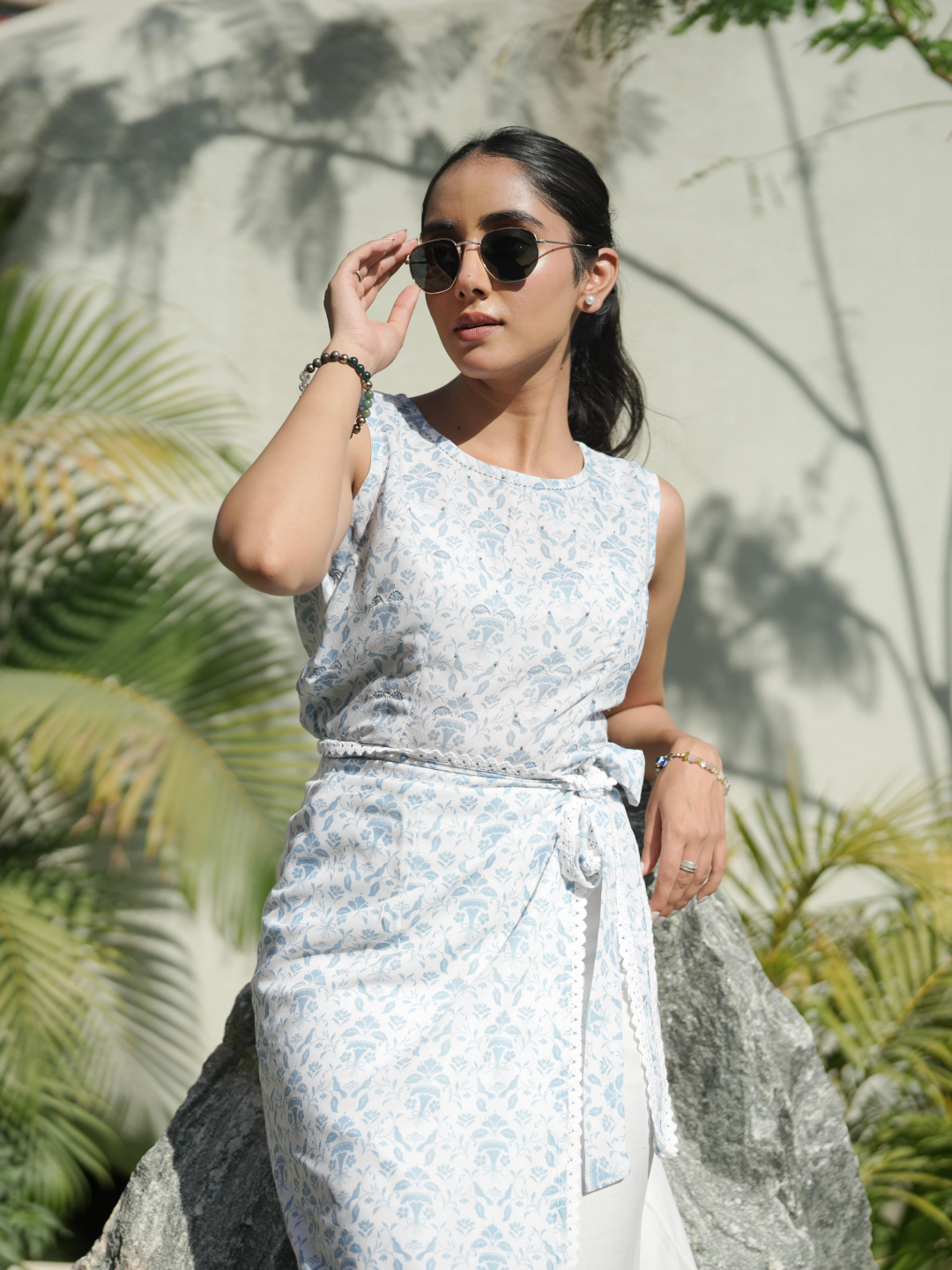 Vintage Floral Long Co-ord Set for Women