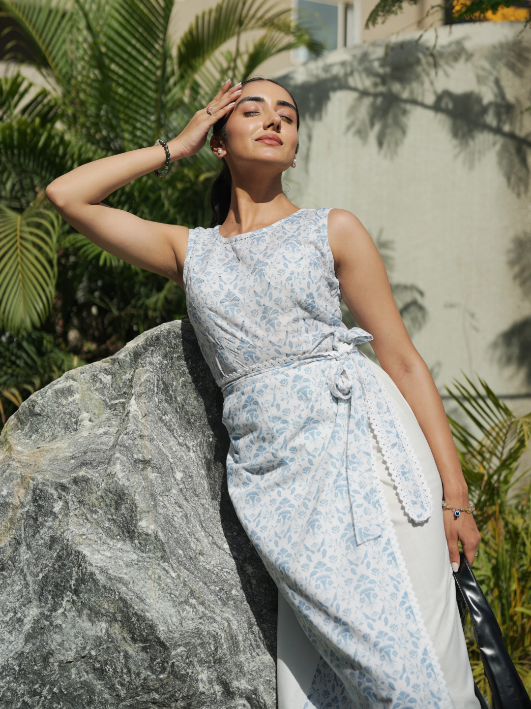 Vintage Floral Long Co-ord Set for Women